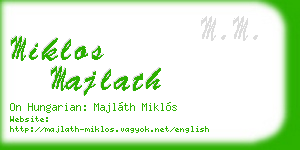 miklos majlath business card